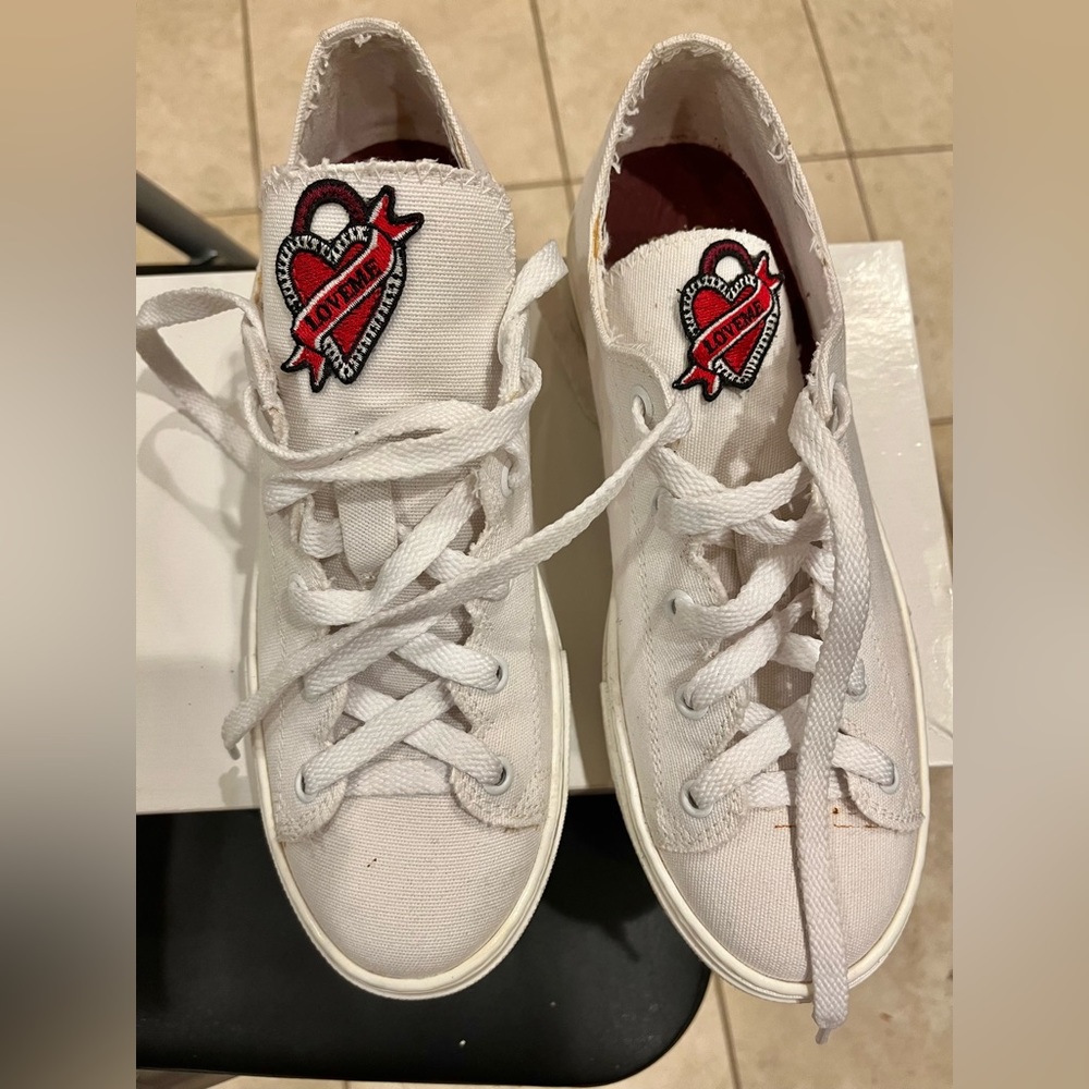 MAJE white canvas sneakers size EU 40